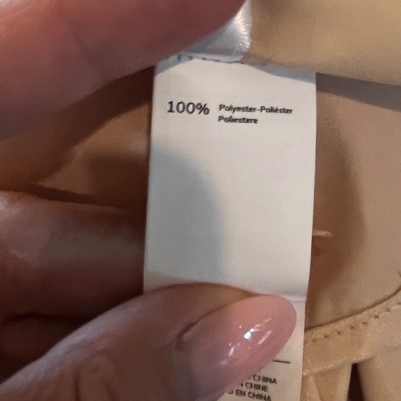 NWT Cupshe Ramla Champagne One Shoulder Flared Sleeve Ruched Draped Dress Sm - Picture 15 of 15